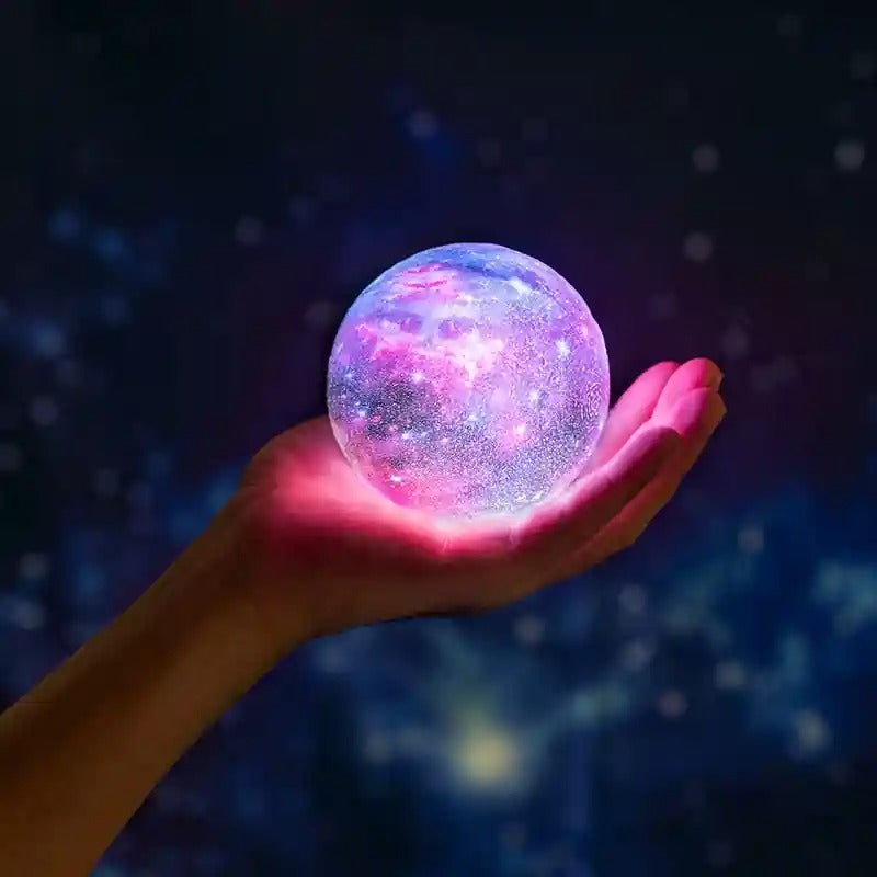 3D Galaxy Moon Lamp ✨