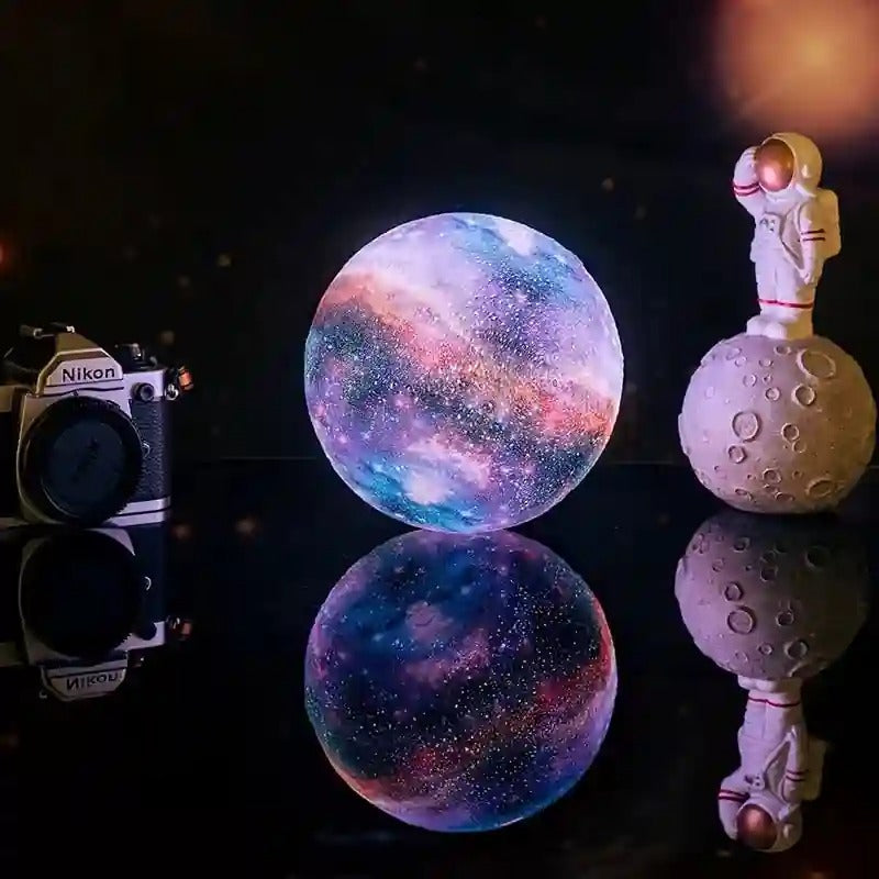 3D Galaxy Moon Lamp ✨